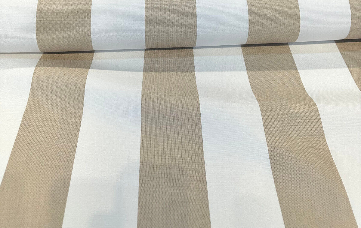 Explorer Sunbrella Acrylic Fabric - Beige Sand Stripe, 54" Width (1 Yard)