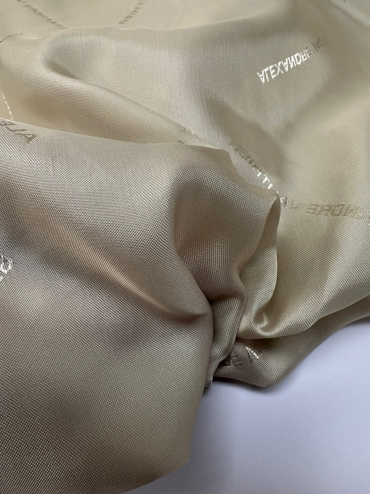 Beige Viscose Lining Twill