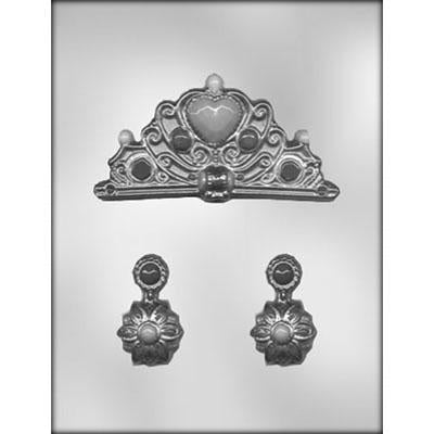 Crown and Earrings Chocolate Mold (90-13791)*