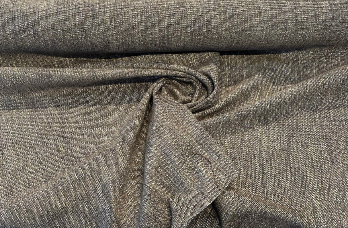 Italian Bolzano Harvest Tweed Chenille Brown Upholstery Fabric - Brown Chenille Tweed, 56" Width (1 Yard)