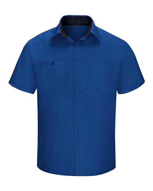 Red Kap Men's Performance Plus Short Sleeve Shirt With OilBlok Technology