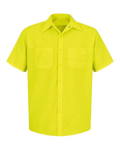 Red Kap Men's Tall Enhanced Visibility Short Sleeve Work Shirt