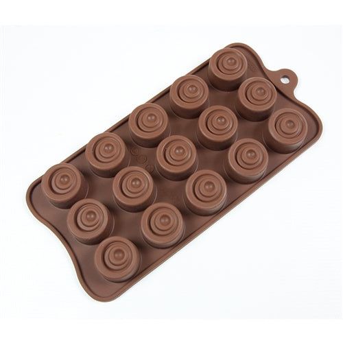 Swirled Cylinder Silicone Candy Mold