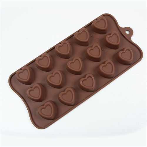 Stamped Heart Silicone Candy Mold - SCM-013