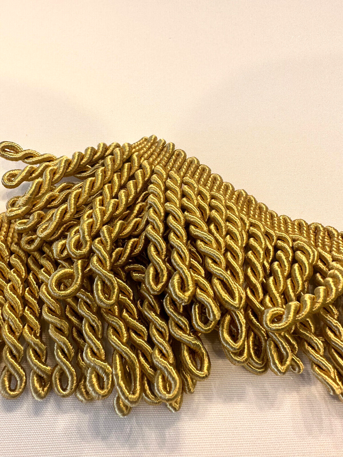Light Antique Gold Bullion Fringe Trim - Antique Gold, 3" Width (1 Yard)