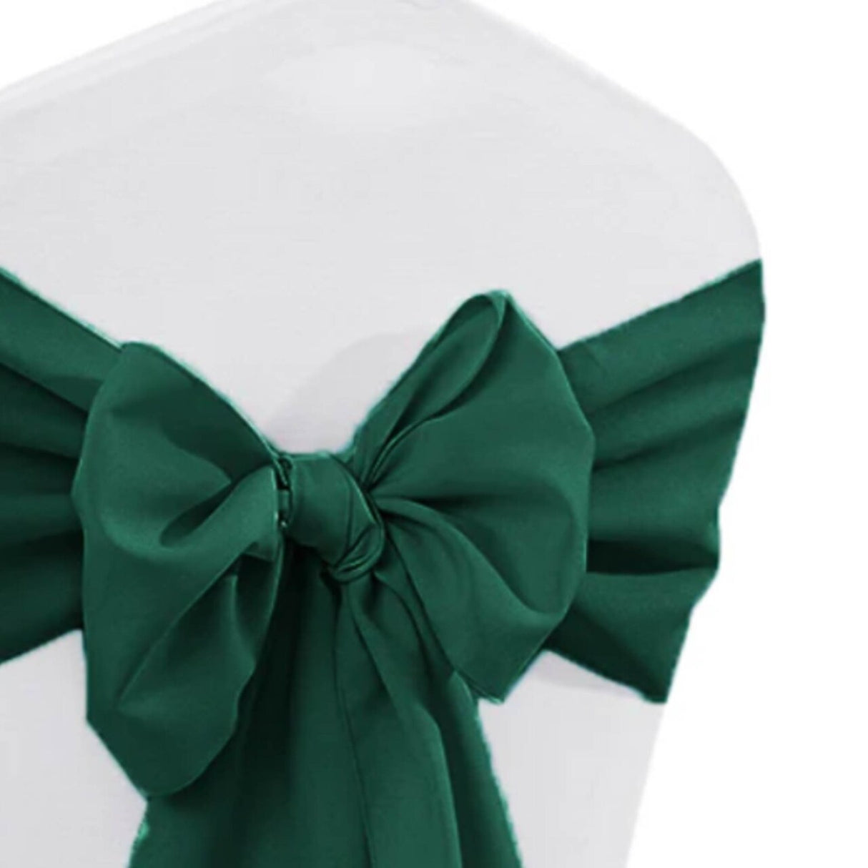 10 Pieces Hunter Green or Holly Green Polyester Chair Sashes 8"x108", Durable Elegance