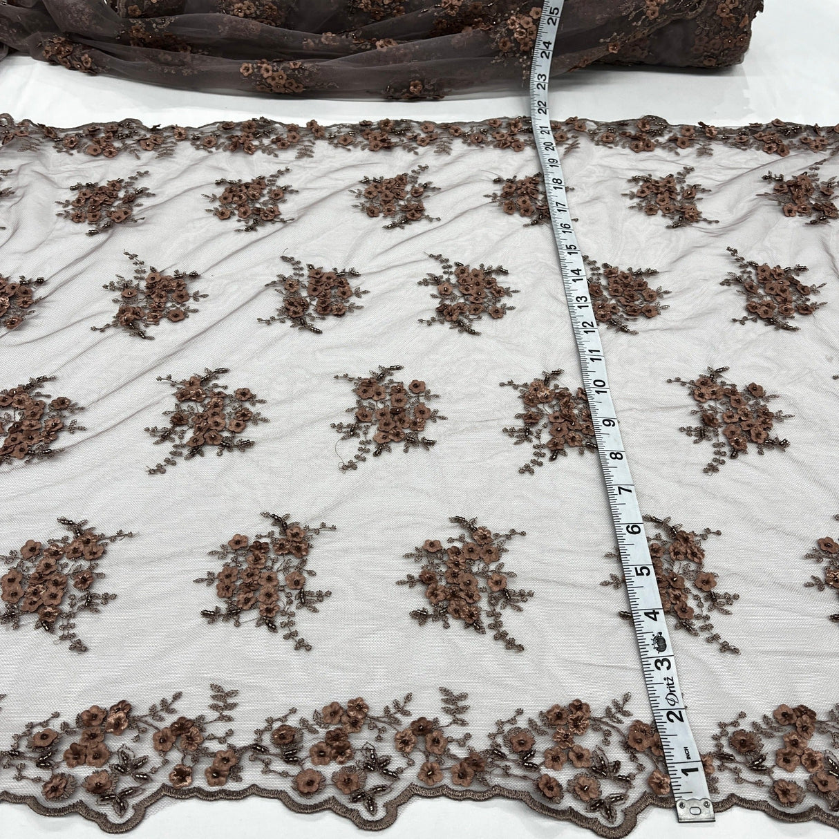 Beaded 3D Floral Lace Trimming