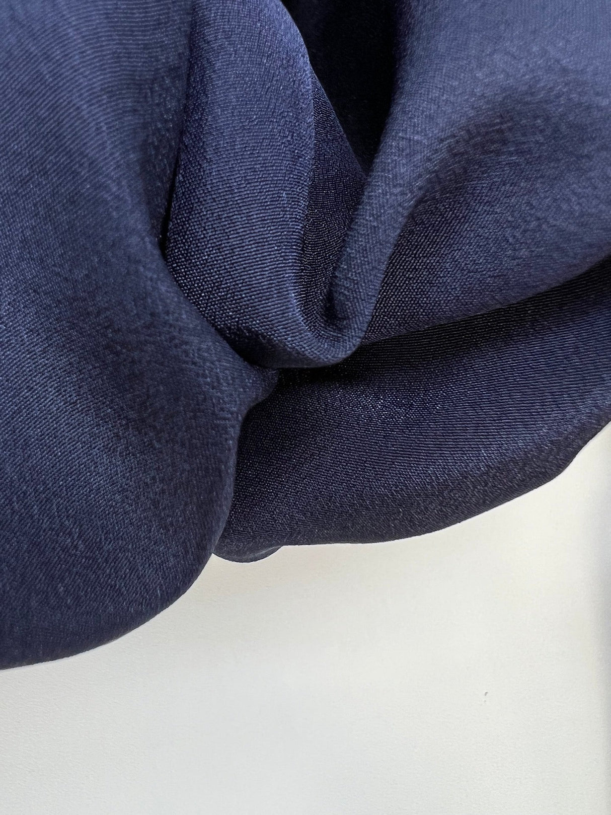 Blue Polyester Crepe