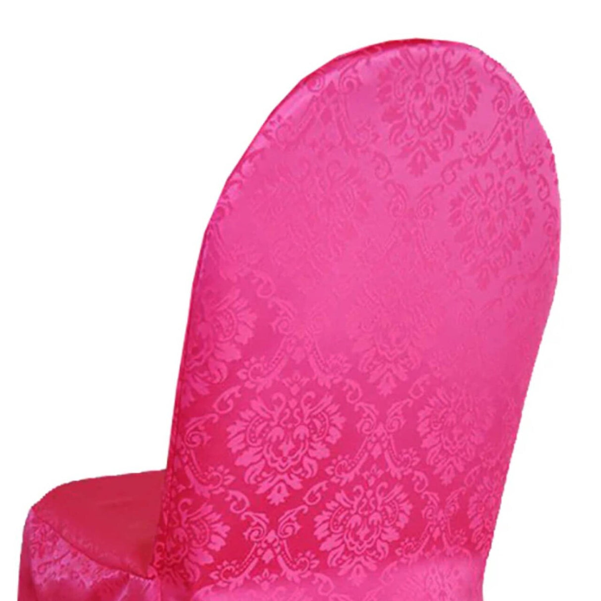 1 Piece Timeless Damask Jacquard Polyester Chair Cover Fuchsia