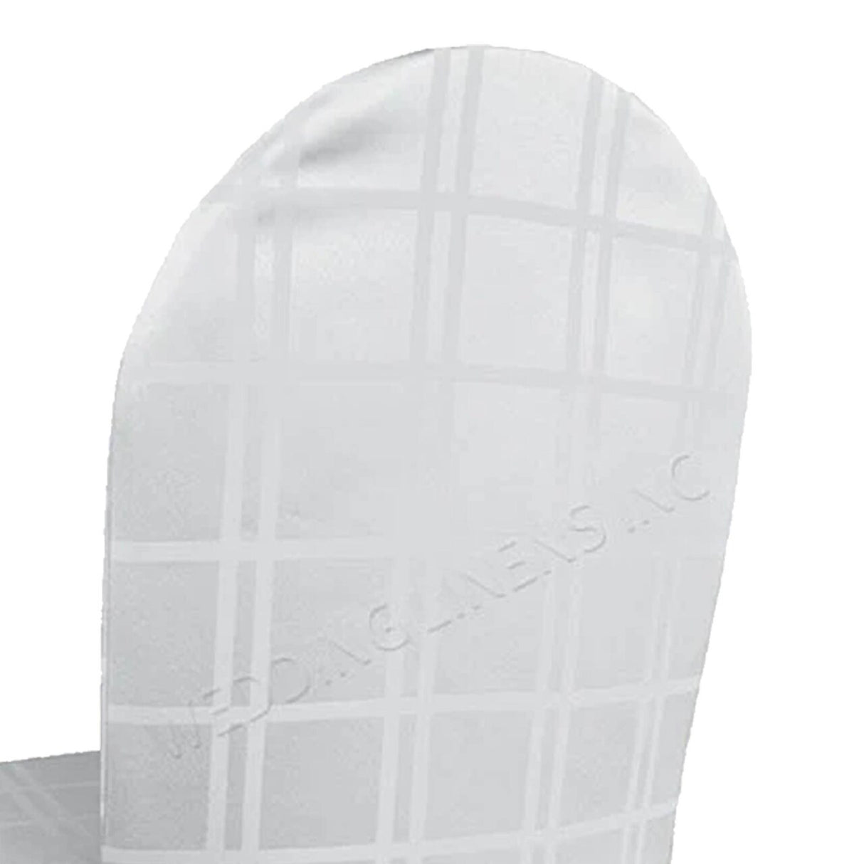 1 Piece White Plaid Jacquard Polyester Banquet Chair Cover Elegant Event Slipcover