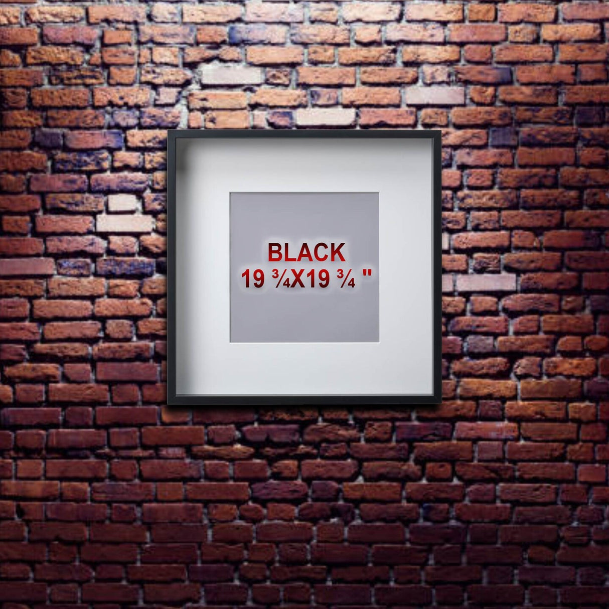 Black Frame with Mount, 19¾x19¾" – Deep Frame, No-Nail Hanging, Gallery Ready!