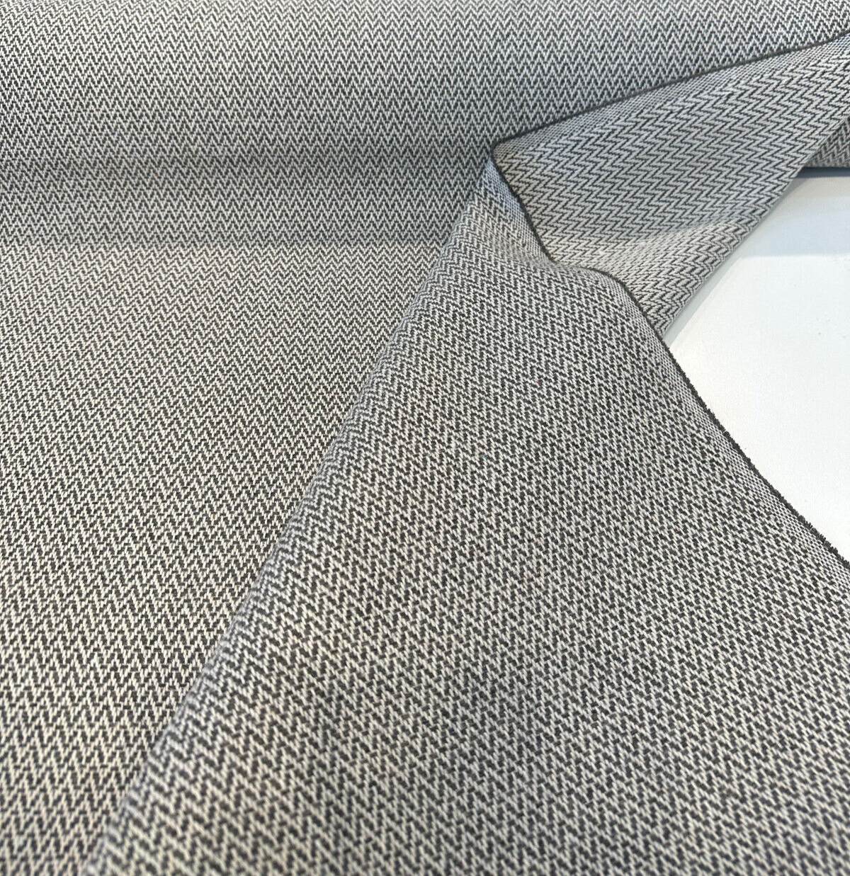 Sunbrella Chevron Sierra Coal Solution-Dyed Acrylic Fabric - Coal Chevron, 54" Width (1 Yard)