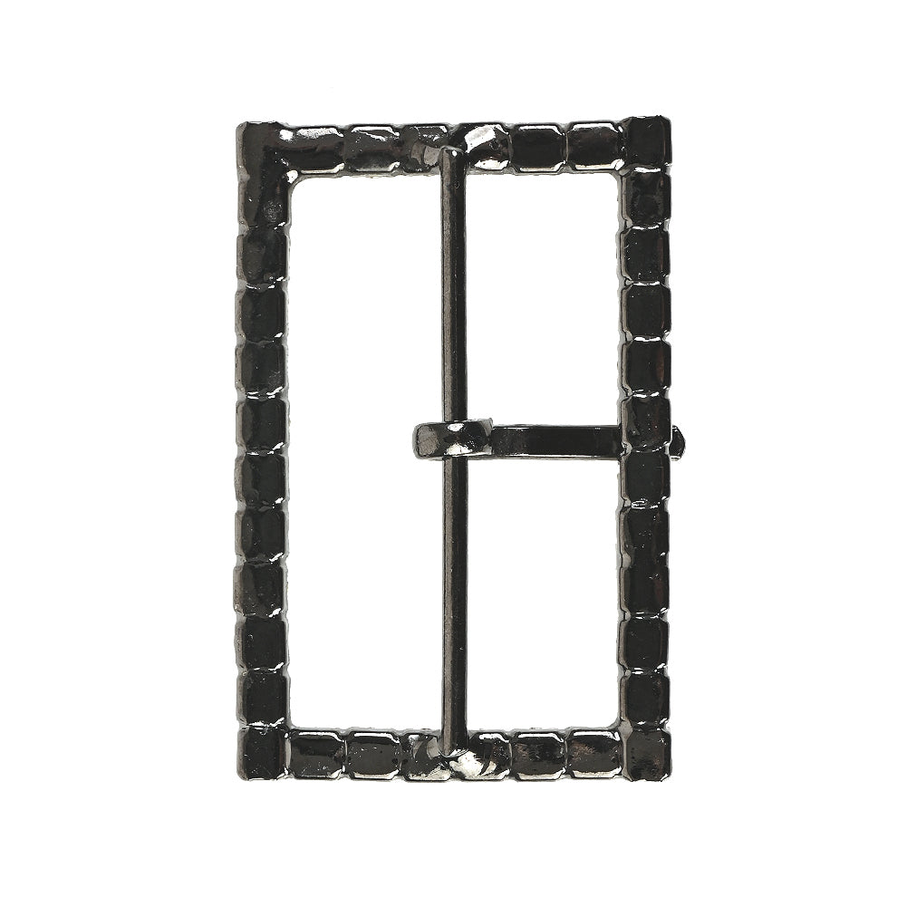 Swarovski Gunmetal Rectangular Rhinestone Buckle - 1.375" x 2"