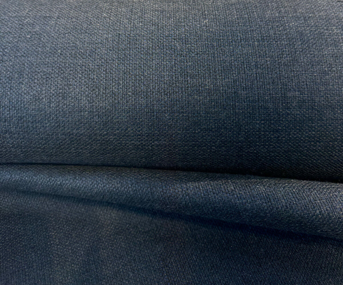 Sunbrella Linville Solution Dyed Acrylic Fabric - Indigo Blue, Textured Solids, 54" Width (1 Yard)