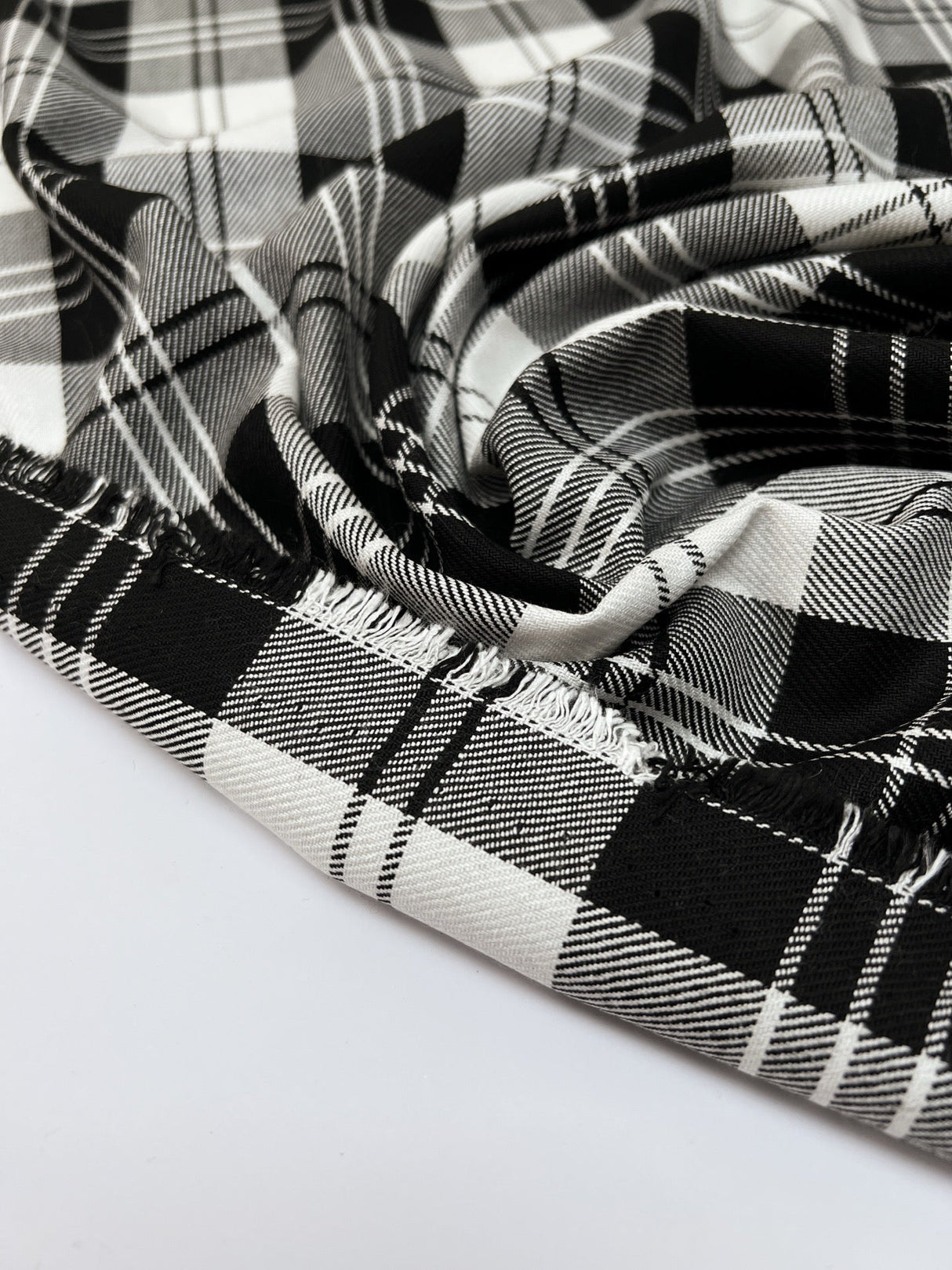 Cotton Tweed Checked Fabric