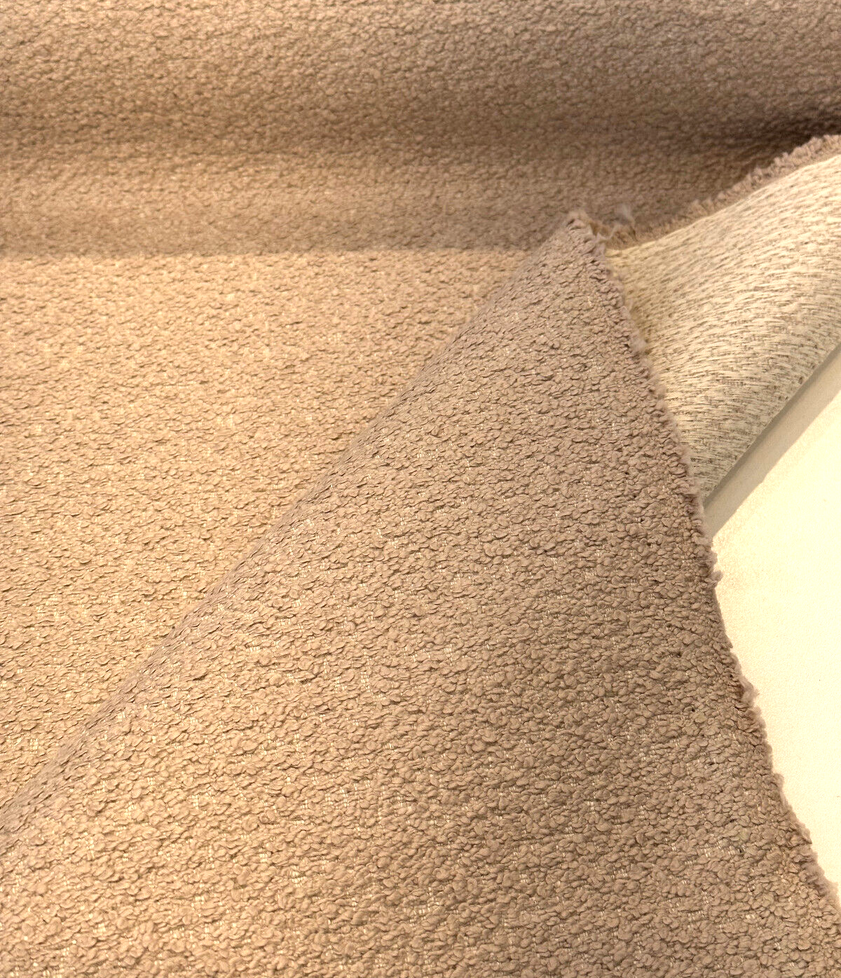 Hemsworth Boucle Mineral Egyptian Cotton Upholstery Fabric - Mineral Boucle Texture, 54" Width (1 Yard)