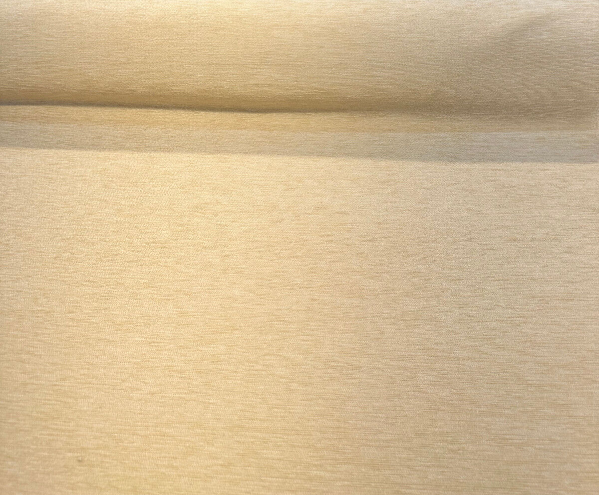 Sunbrella Outdoor Chenille Plush Velvet Fabric - Cream Upholstery, 55" Width (1 Yard)