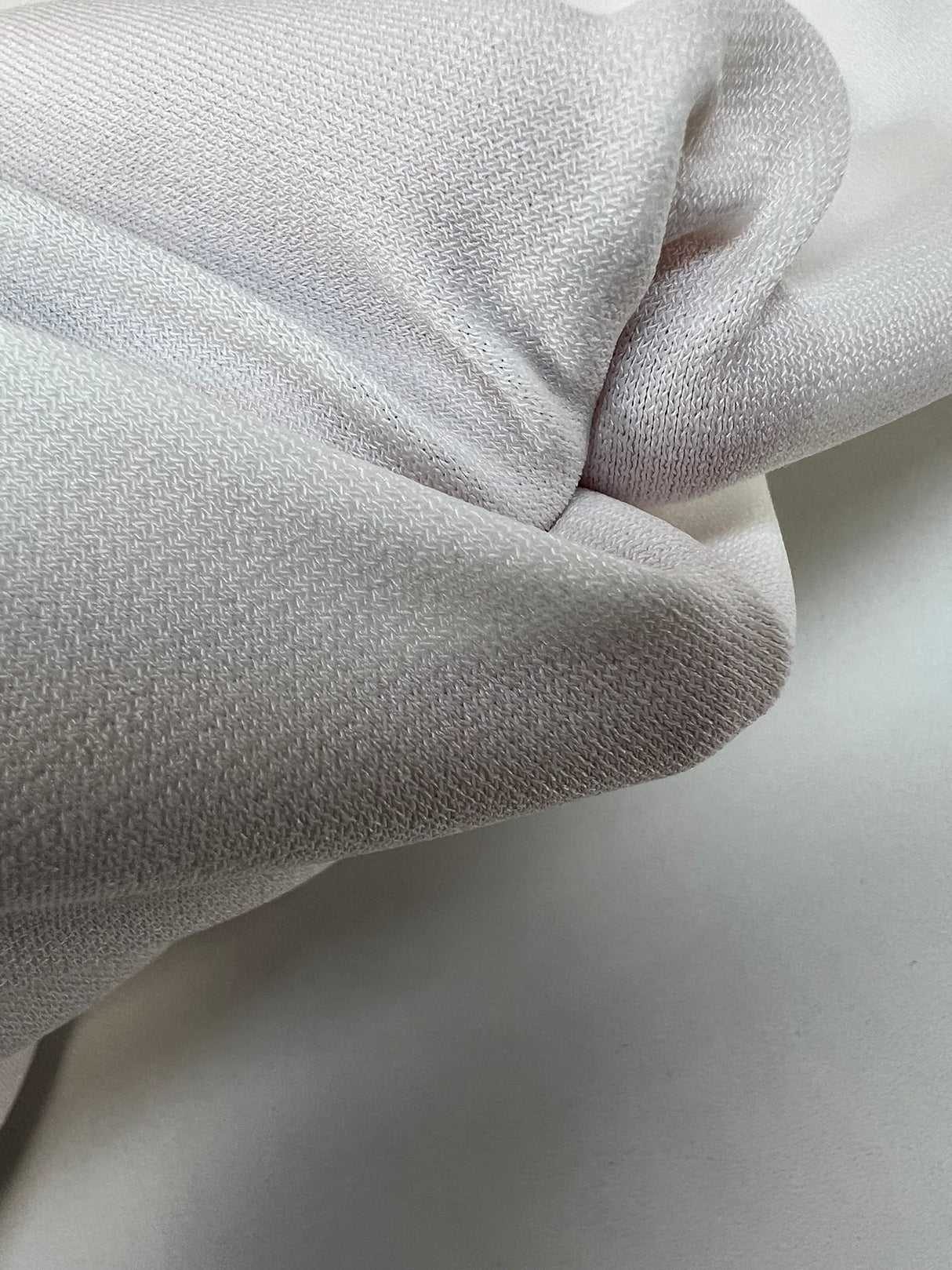 White Polyester Elastane Knitted Sportswear Fabric
