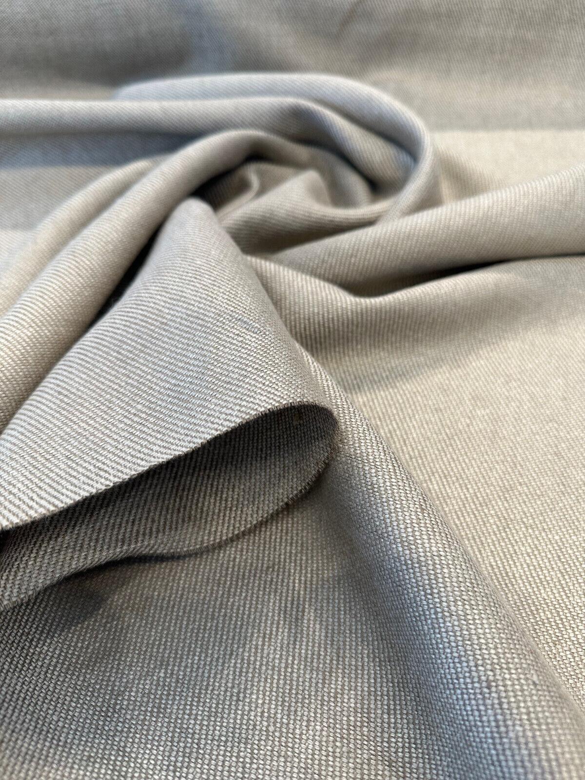 Belgian Dove Linen Fabric - Pebble Beige, Woven, 64" Width (By The Yard)
