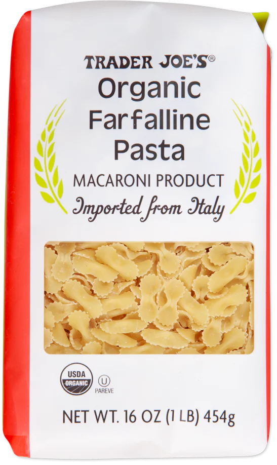 Organic Farfalline Pasta Mini Bowtie Pasta Made from Durum Wheat