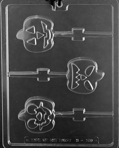 Pumpkin Faces Lollipop Chocolate Mold