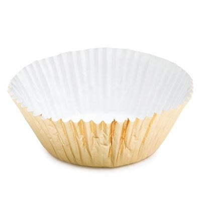 Gold Foil Standard Size Baking Cups - 100 Pack