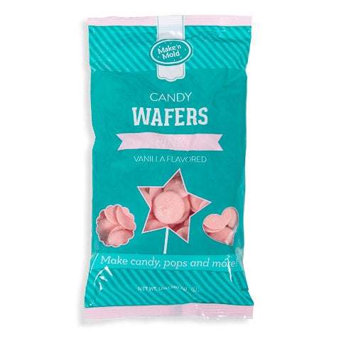 Make'n Mold Pink Vanilla Flavored Candy Wafers - 12 Ounce Bag