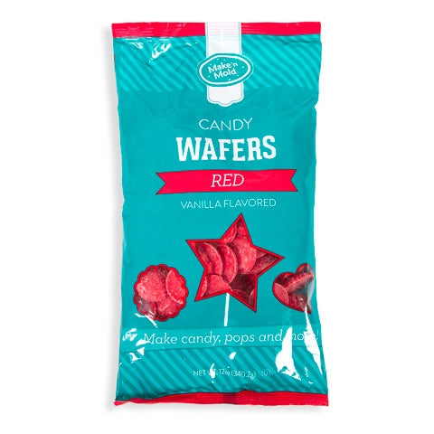 Make'n Mold Red Vanilla Flavored Candy Wafers - 12 Ounce Bag
