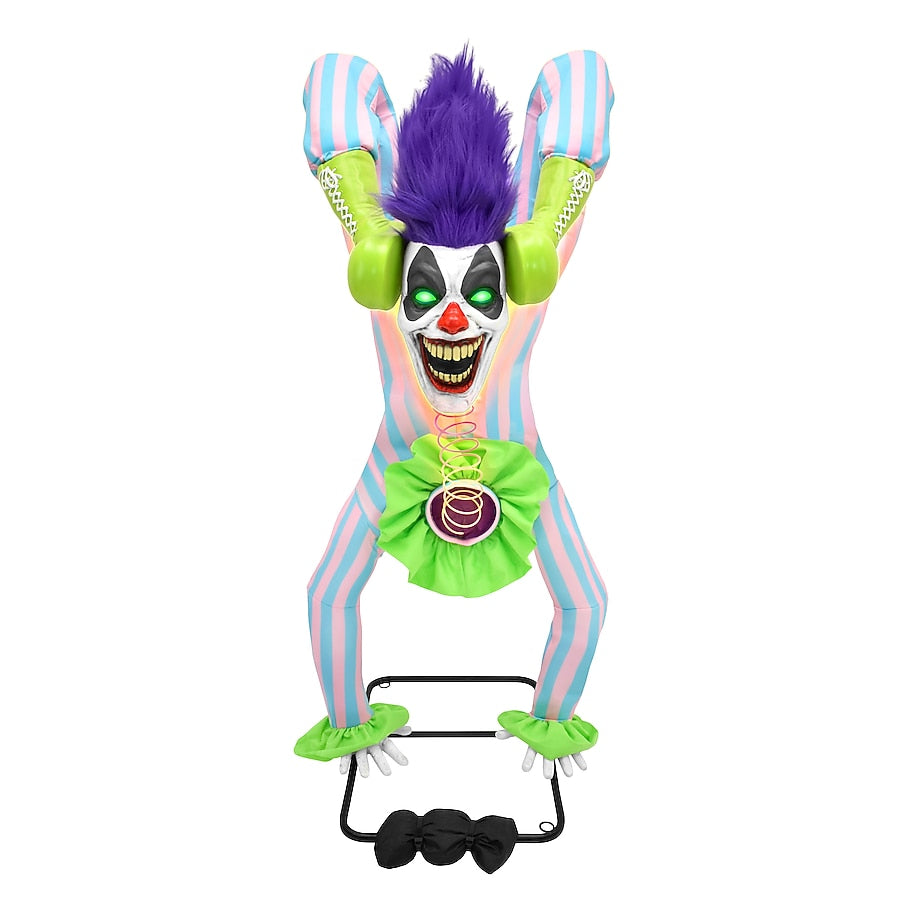 5 ft. Motion Activated Laughing Handstand Clown Animatronic (Haunted Living)