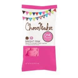 ChocoMaker Bright Pink Vanilla Flavored Candy Wafers - 12 Ounce Bag