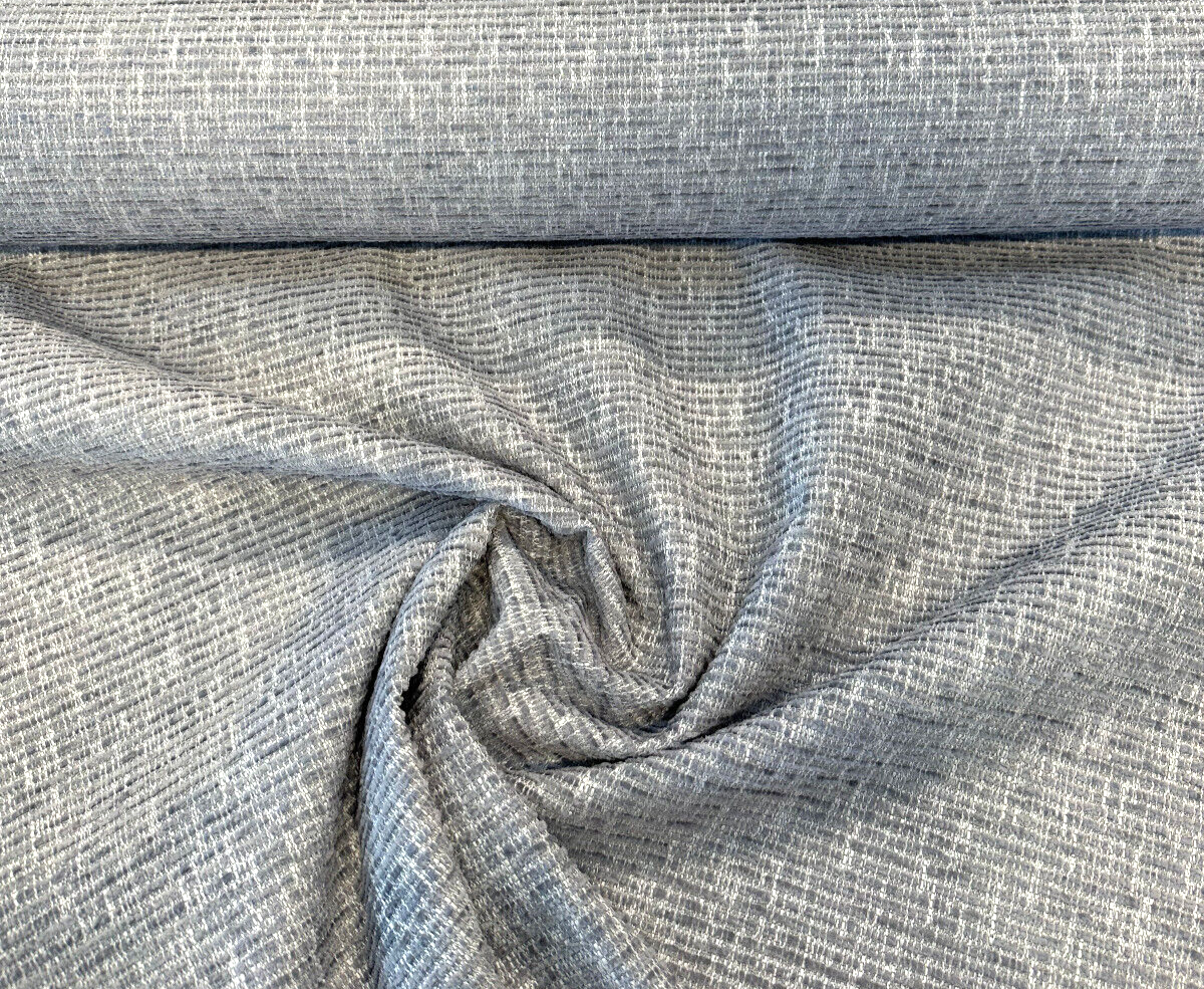 Dorset Sterling Gray Chenille Fabric - Solid Woven Performance+, 54" Width (1 Yard)