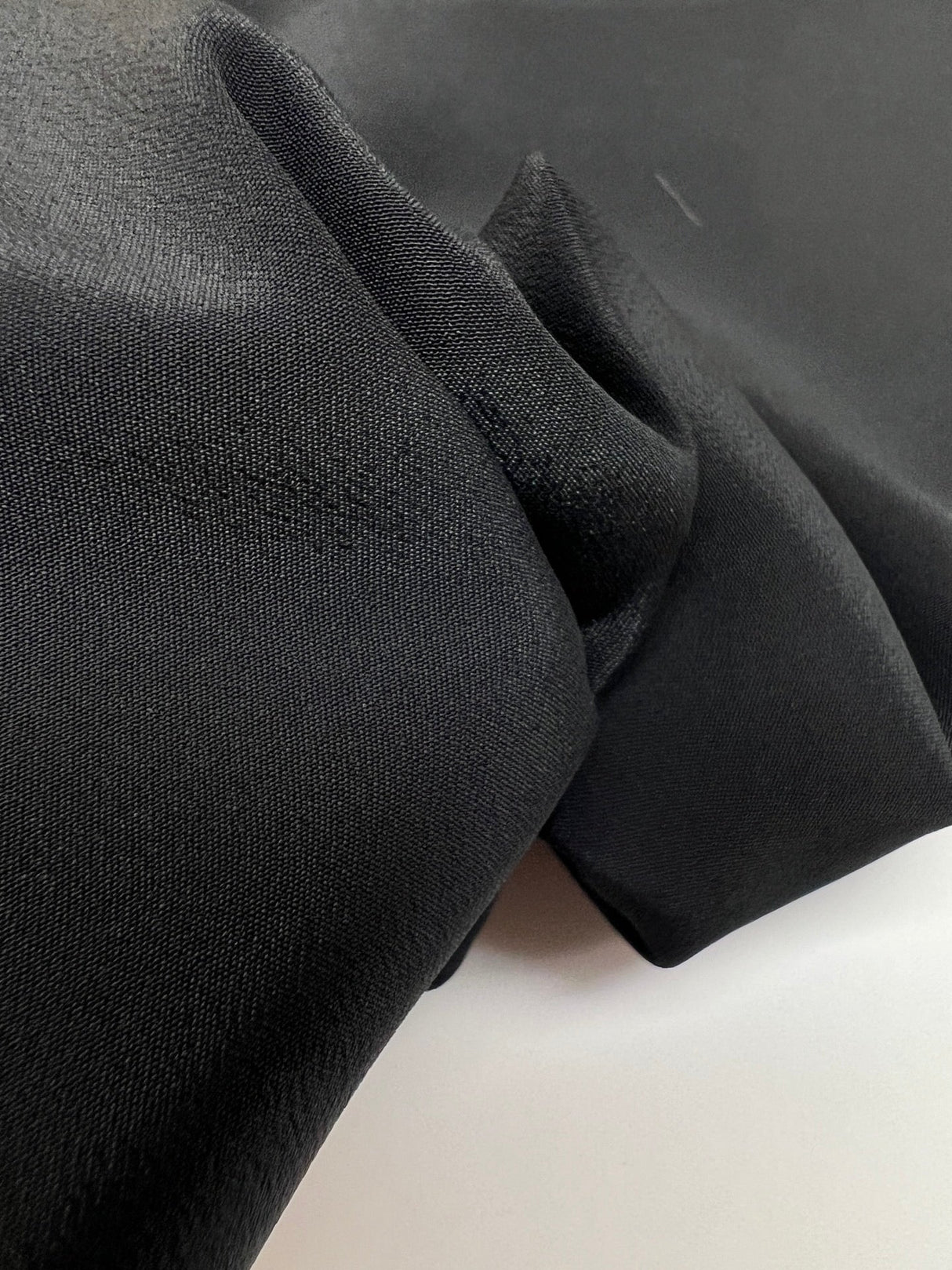 Black Acetate Silk Crepe Fabric
