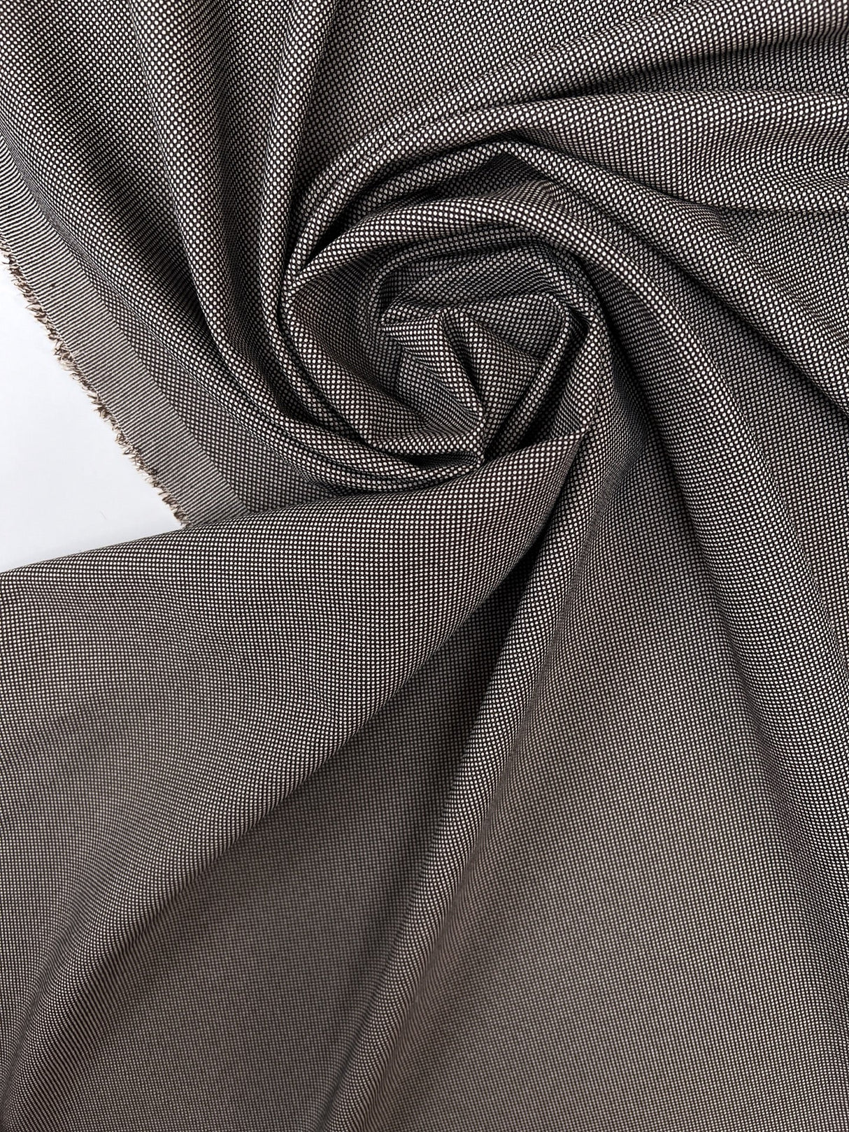 Italian Gray-Brown Stretch Polyester Fabric