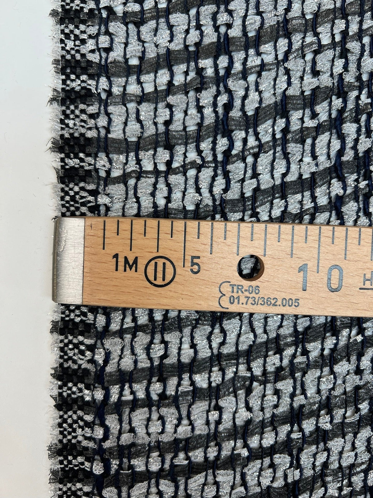 Lurex Tweed Silver Gray Blue