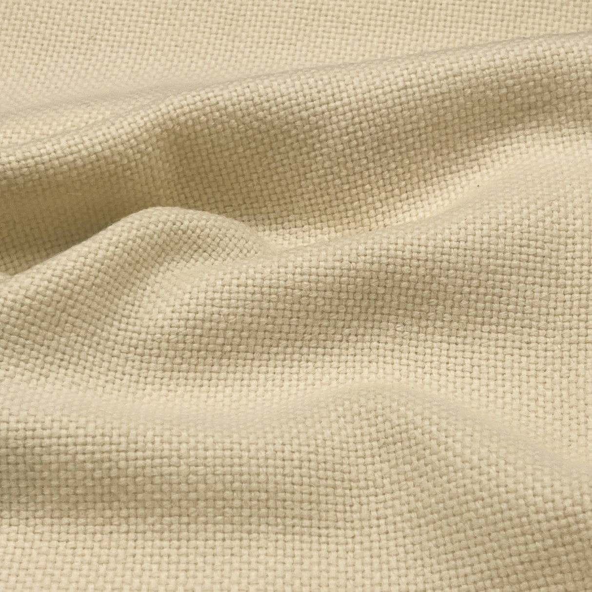 Cream Wool Blend Fabric - Cream Solid, 58/60" Width