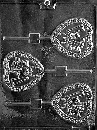 Love Heart Lolly Chocolate Mold