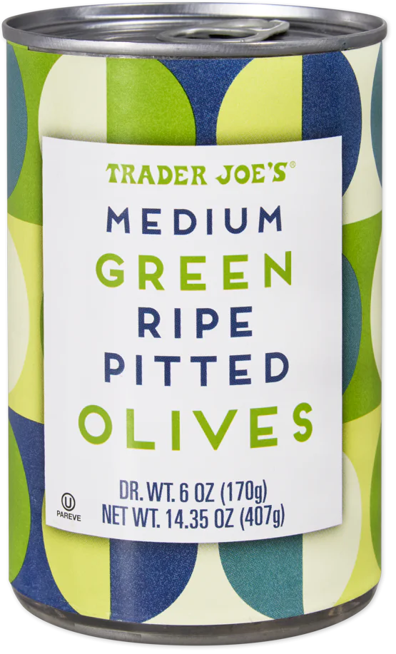 Medium Green Ripe Pitted Olives – Buttery Manzanilla Olives for Salads, Pizza & Snacking