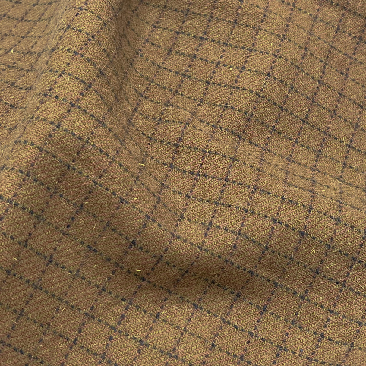 Coffee Wool Tweed Fabric - Coffee, Tweed, 60" Width