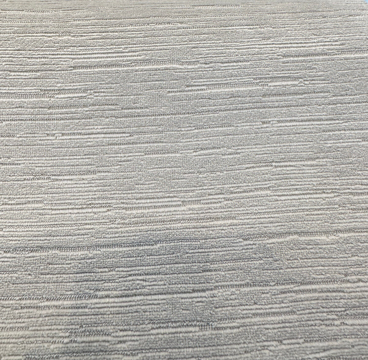 Plush Texture Cut Velvet Dolce Stone Polyester Fabric - Stone Striped High-Low Texture, 54" Width (1 Yard)
