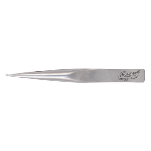 Excel Hollow-Handle Fine-Point Tweezers, Black