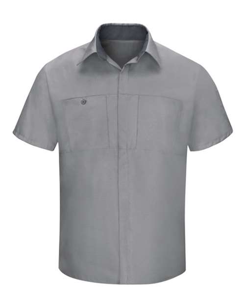 Red Kap Men's Performance Plus Short Sleeve Shirt With OilBlok Technology