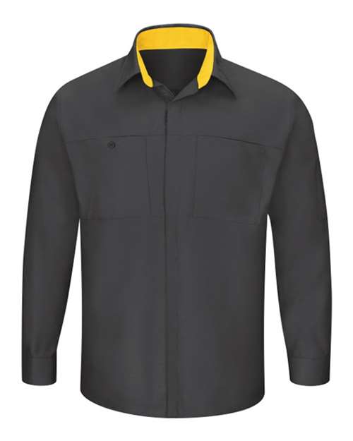 Red Kap Men's Tall Performance Plus Long Sleeve Shirt with OilBlok Technology