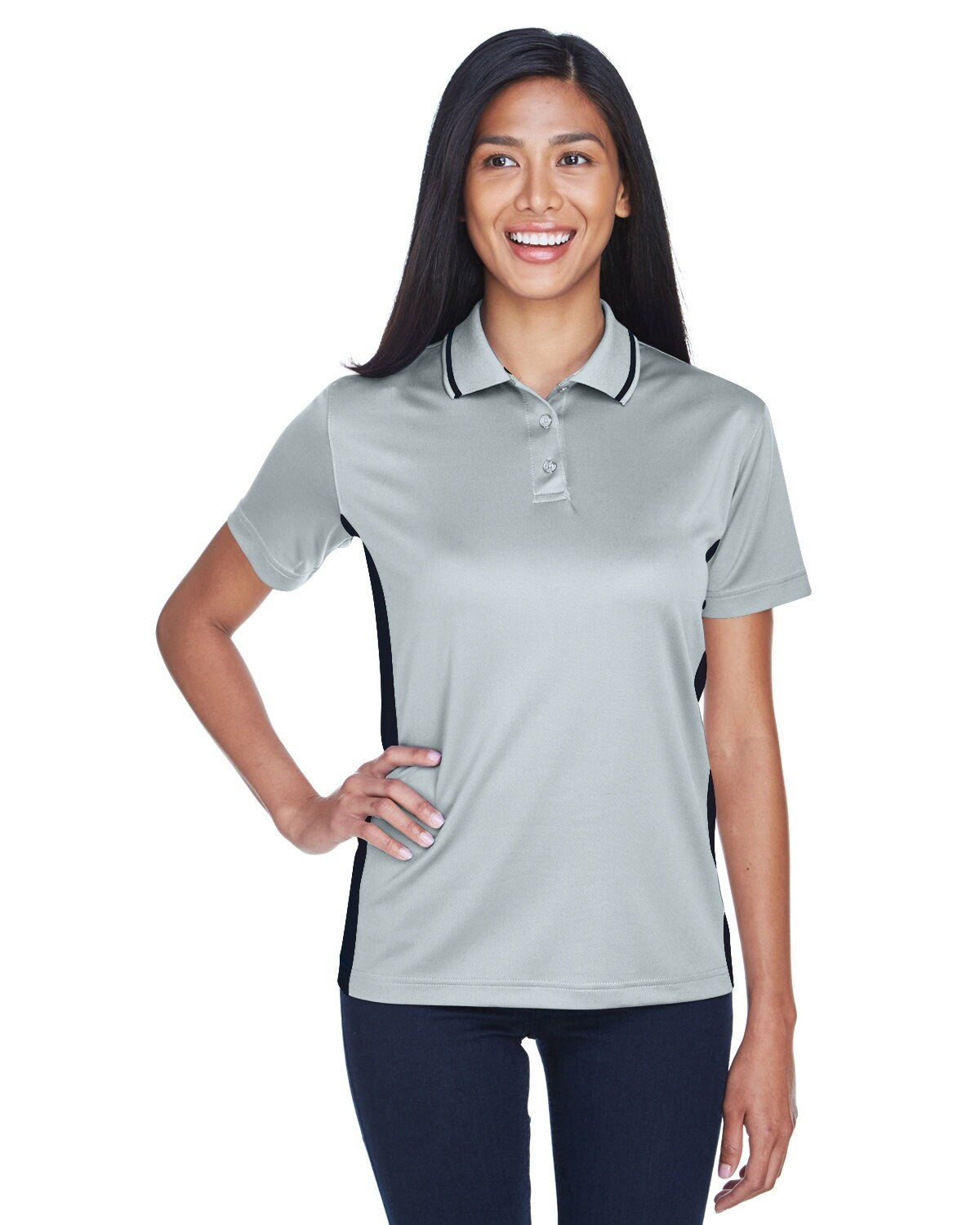UltraClub® Ladie's Cool & Dry Sport Two-Tone Polo