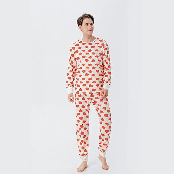 Pumpkin Printed Christmas Pajamas Outfits