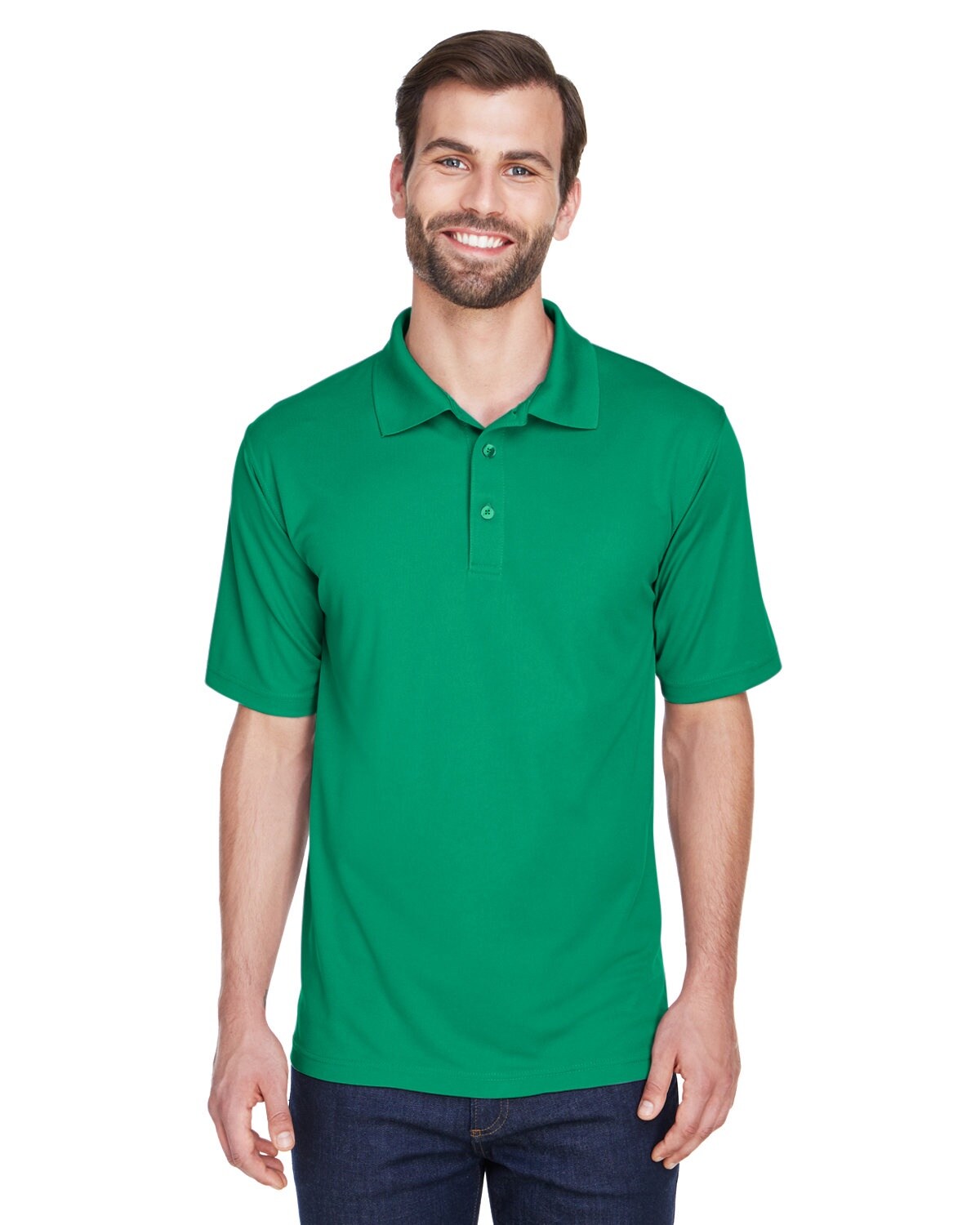 UltraClub® Men's Cool & Dry Mesh Pique Polo