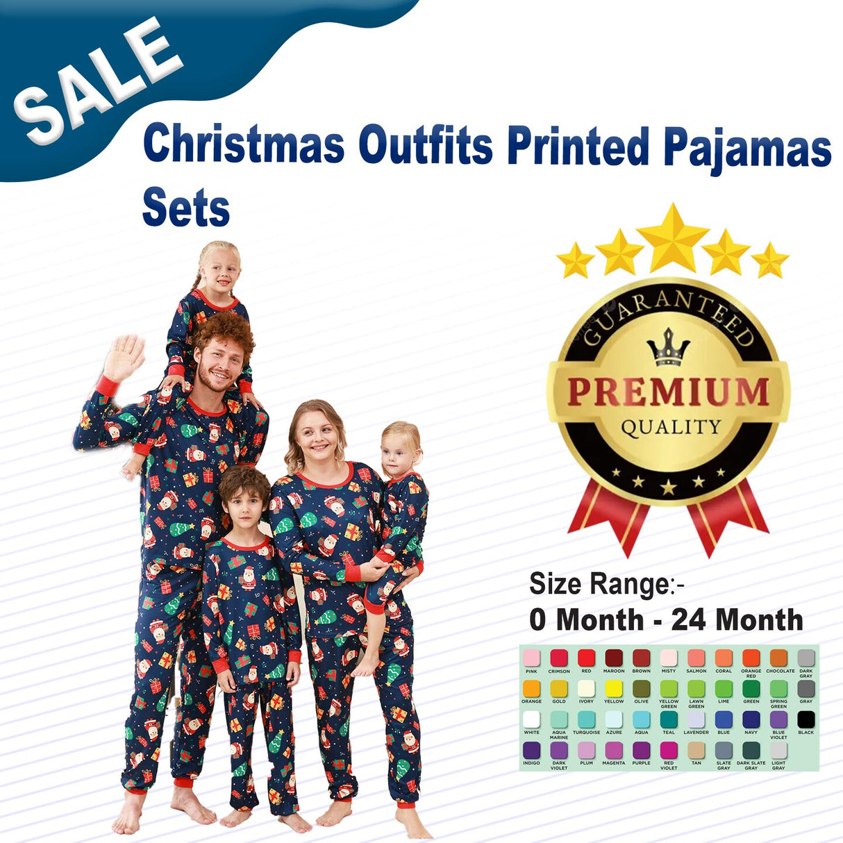 Christmas Outfits Printed Pajamas Sets