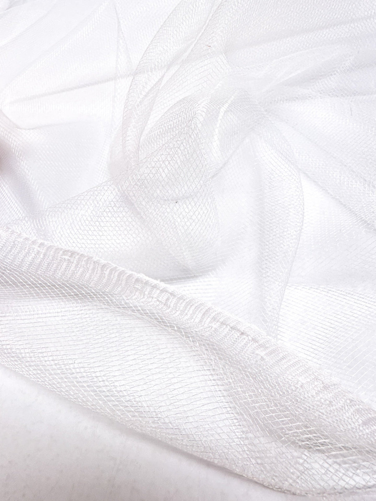 Polyamide Mesh White Stretch