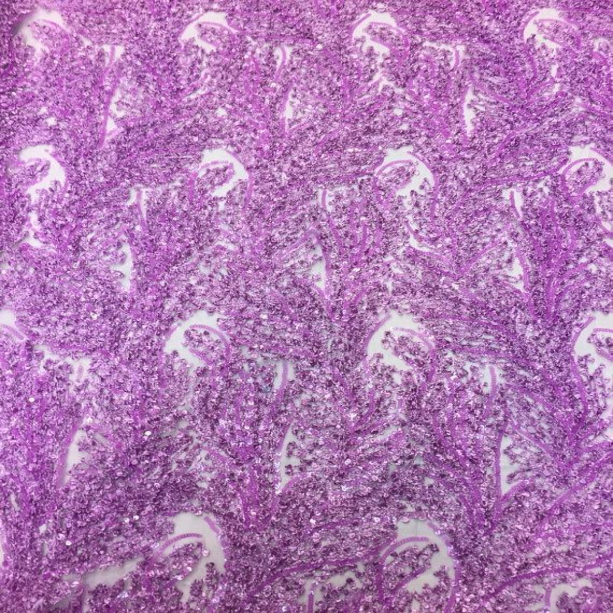 Floral Sequin Lace Fabric 52" Wide Polyester