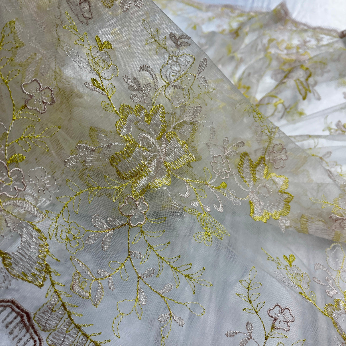 Embroidered Lace Mesh Floral