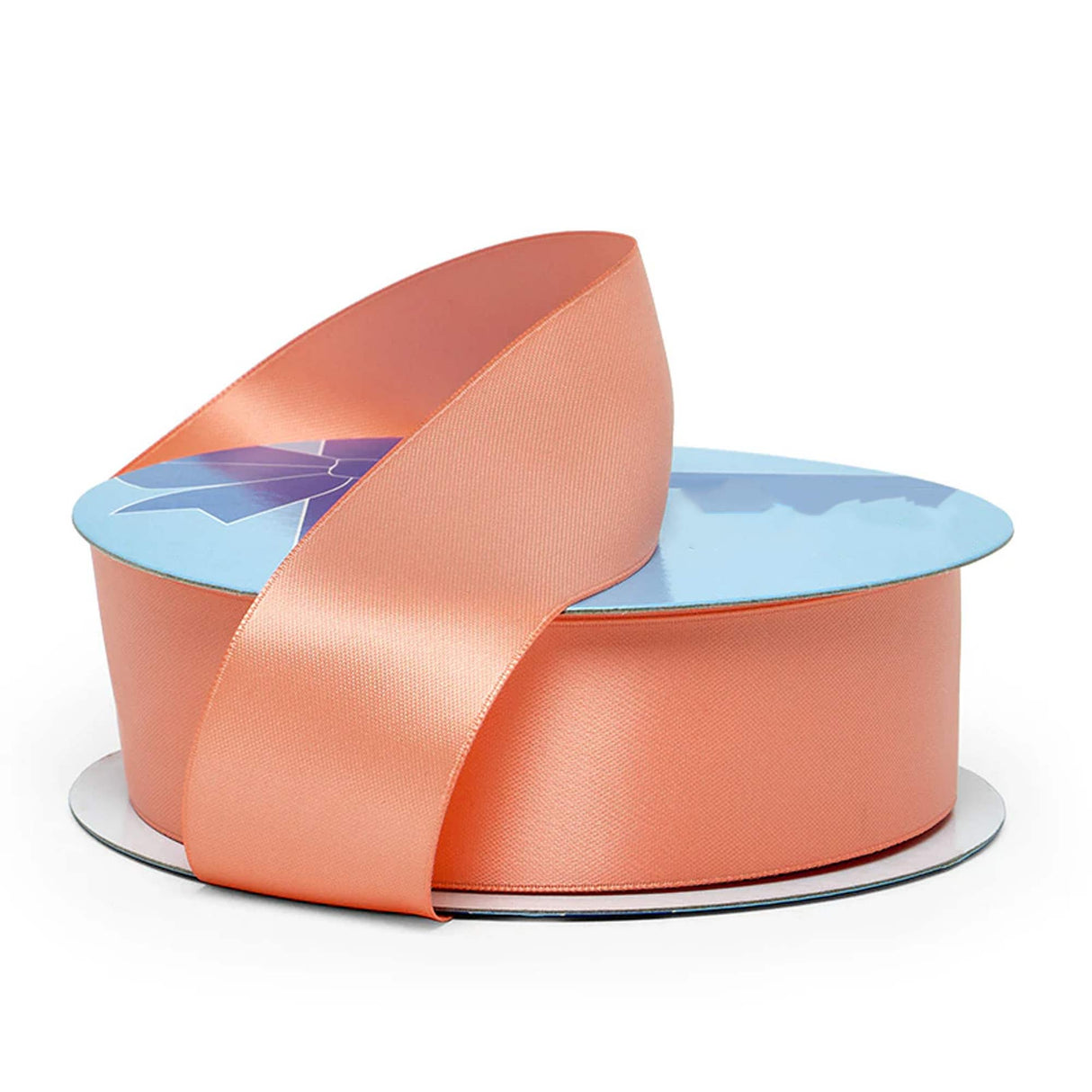 Premium Grade Satin Ribbon in Solid Shade 1/4 '' X 100 yd Single Faced 1 / roll Lt. Coral